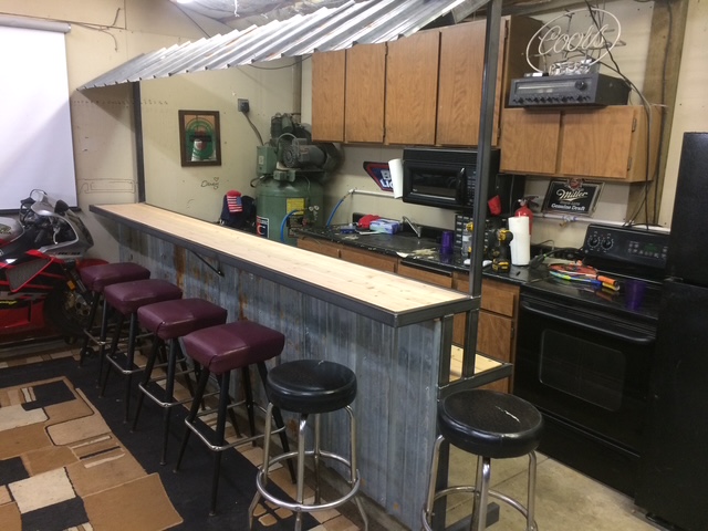 Custom bar fabrication in progress