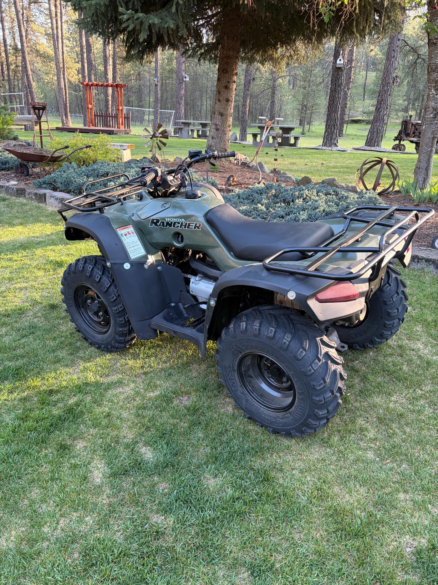 Restored Honda Rancher ATV rear view