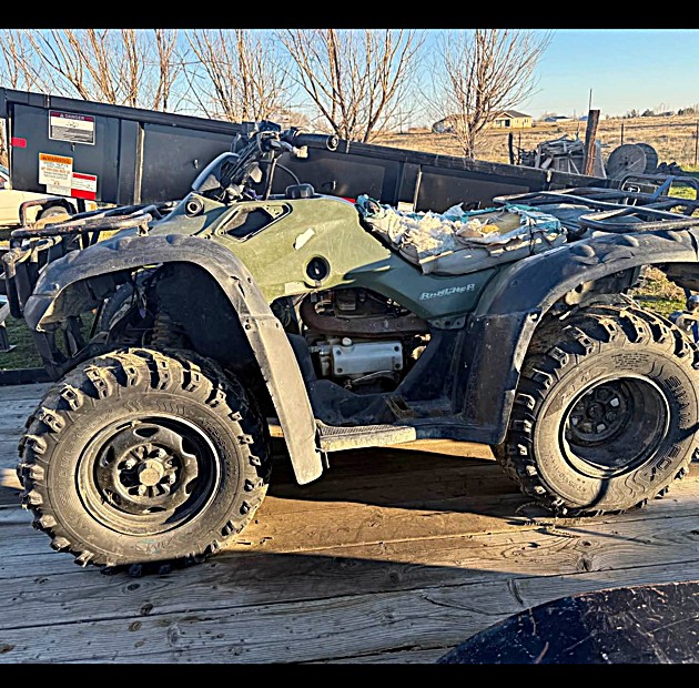 Honda Rancher ATV before rebuild — dirty and worn